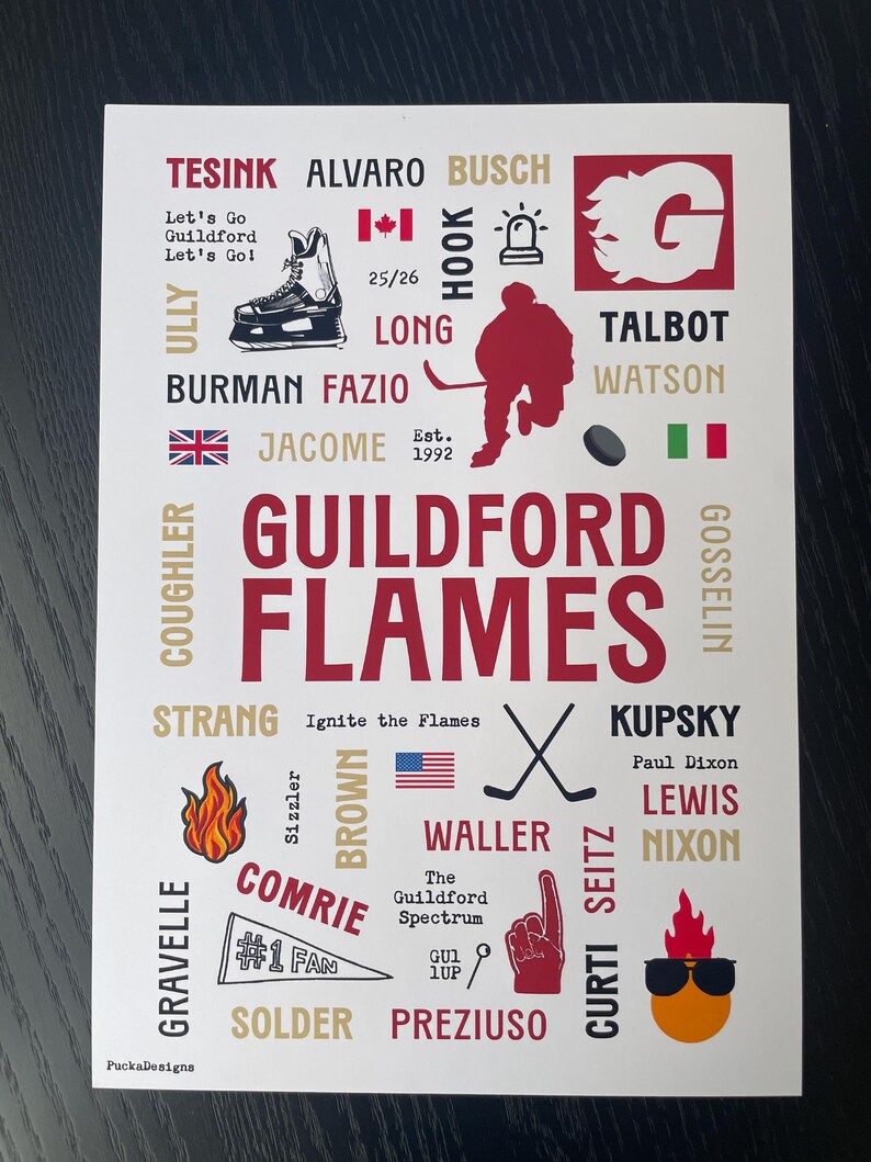 Ice Hockey Team Print Guildford