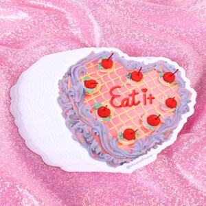 Anti diet culture feminist cake sticker.