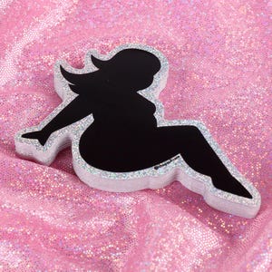 Mudflap Babe Sticker - Plus size, body positive, fat positive, bopo, Y2K