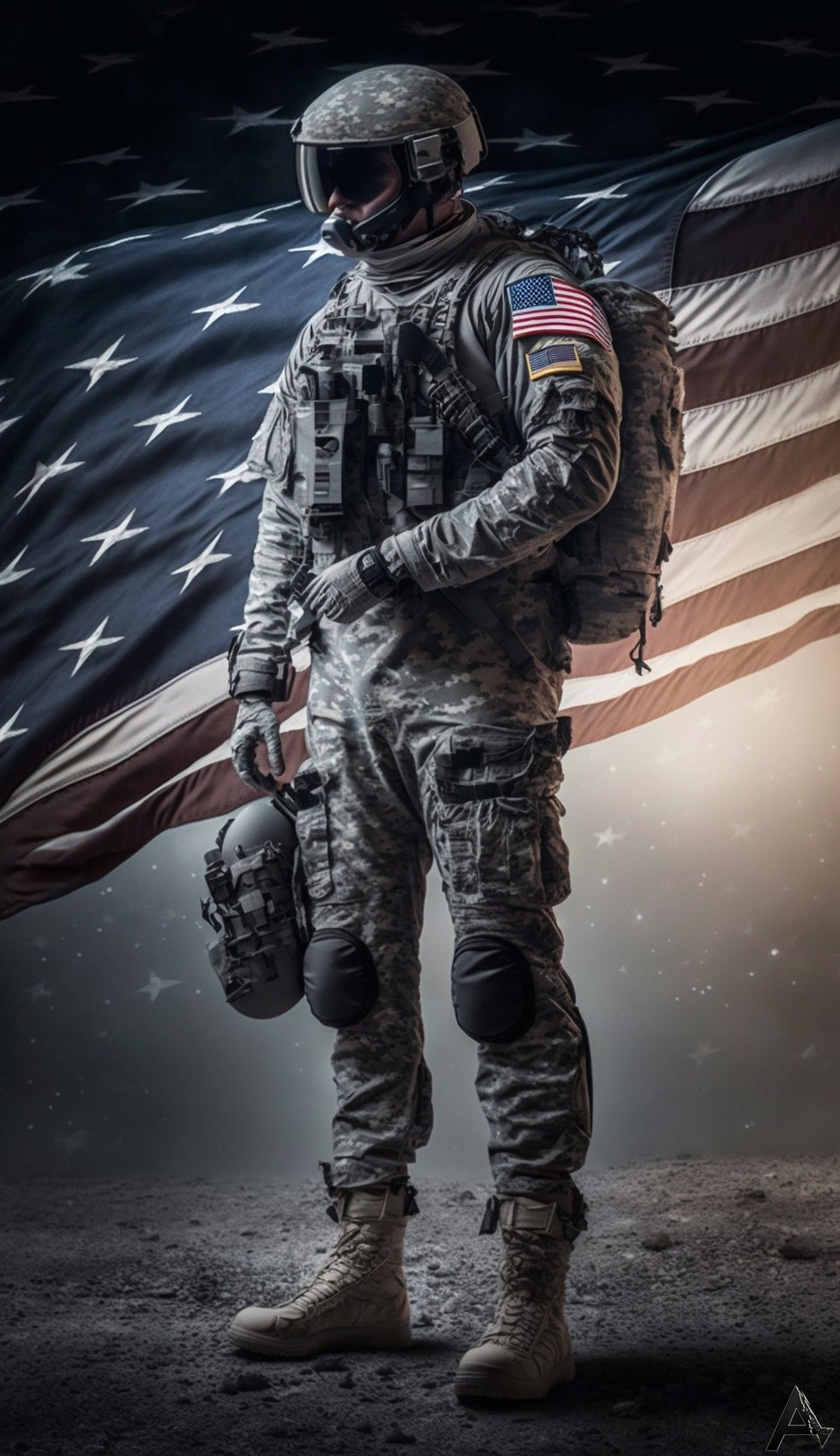 Digital Ai Download US SOLDIER Wallpaper, Poster Etsy