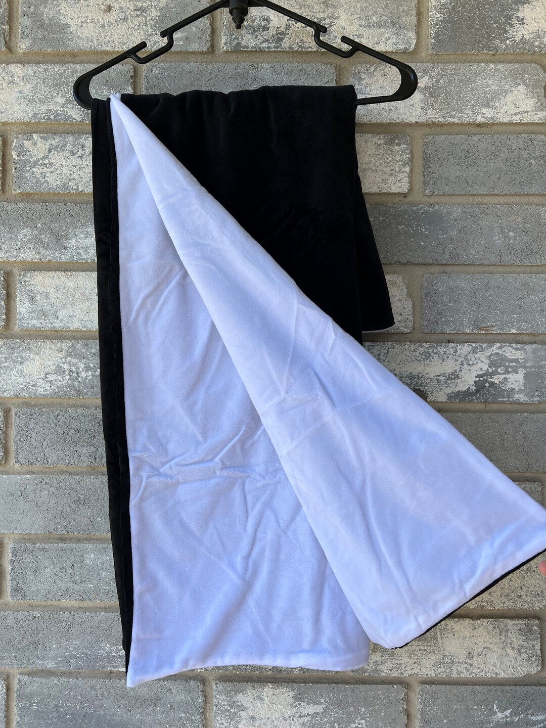 Black and White Sublimation Micro Fleece Blanket, Customize Your Own