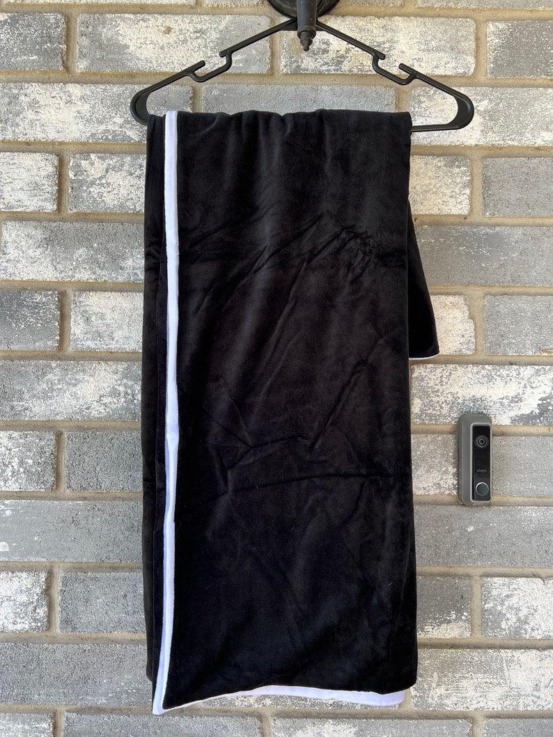Black and White Sublimation Micro Fleece Blanket, Customize Your Own