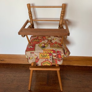 Vintage CASS TOYS Wooden Doll High Chair - Antique Toy - Old Dolly Girl