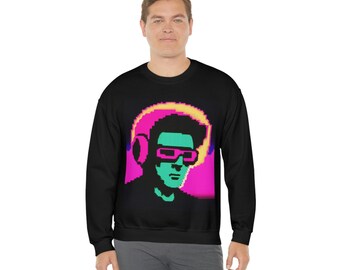 Retro Synthwave Unisex Heavy Blend Rundhals-Sweatshirt