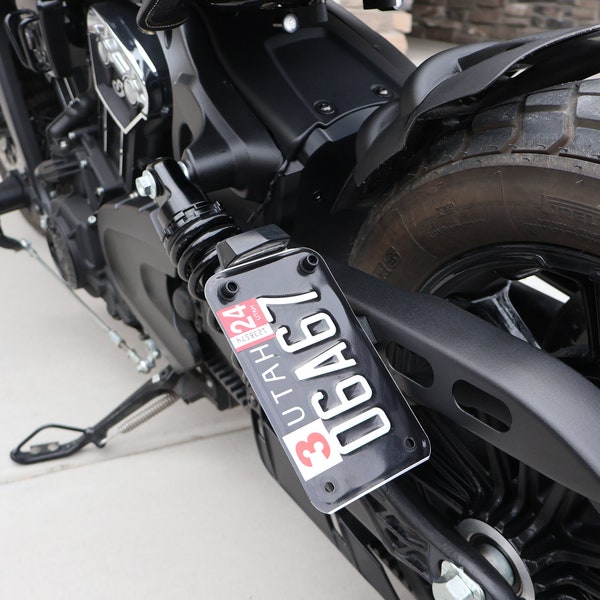 Side Vertical license Plate Mount for All Indian Scout Models 2015-2024