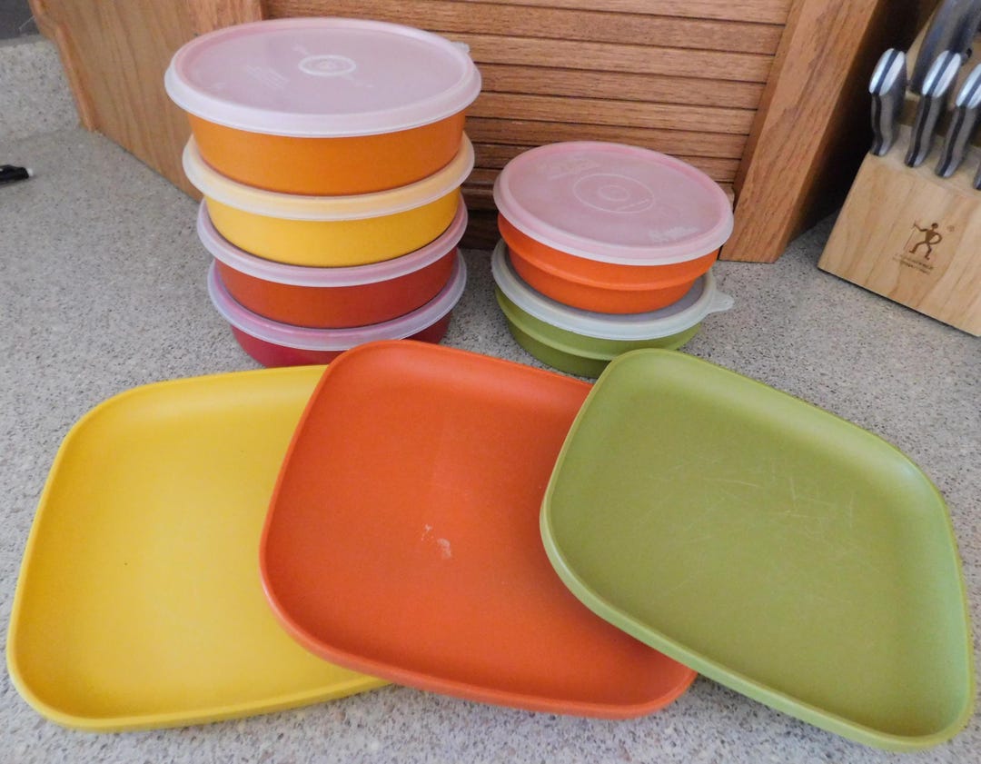 Tupperware Color Code 26-551 15 Pc Lot Tupperware Harvest Colors Bowls 8