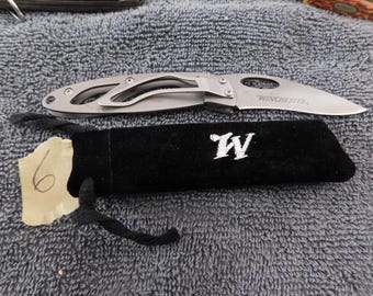 26-584 Folding Winchester Stainless Steel Pocket Knife in Velvet Case #6