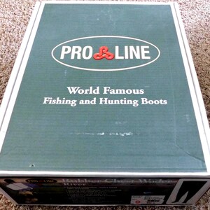 26-633 Boxed ProLine Rubber Chest Waders Size 9 Brown with Black Kneepads 7 -14