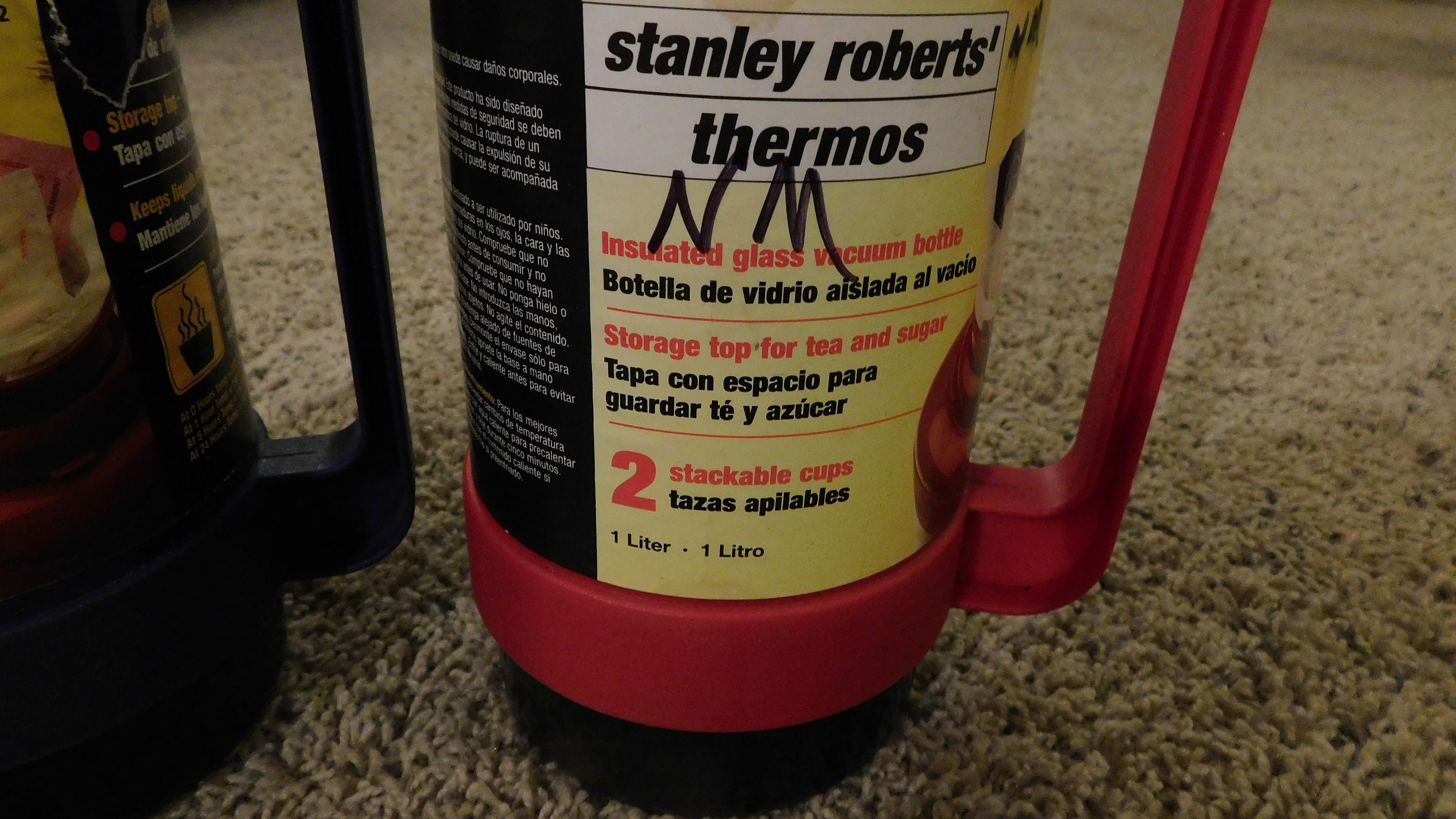 2 NOS Stanley Roberts' Thermos Bottles W/ Stackable Cups Vacuum Bottle Hot  Cold Food Liquid Hunting Work Winter 