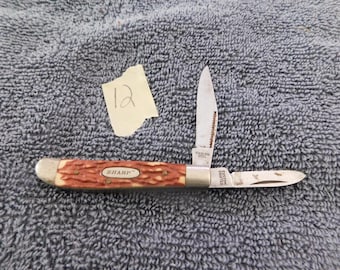 26-590 Vint Sharp Brand 270 Peanut 2 Blade Folding Picket Knife Custom Crafted