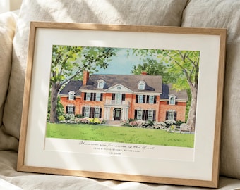 100% Hand-Painted House Painting,Custom Watercolor Home,Housewarming Gift,Our First Home Sign,Home Sweet Home Sign,First Home Gift