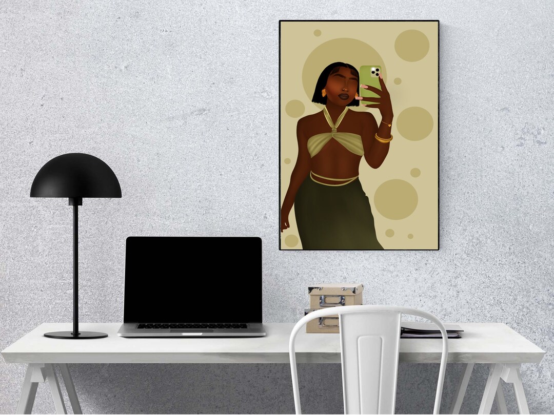 Black Girl Bedroom Art, Boho Print, Black Girl Magic Art, Printable Girl Art , Afrocentric Art ...