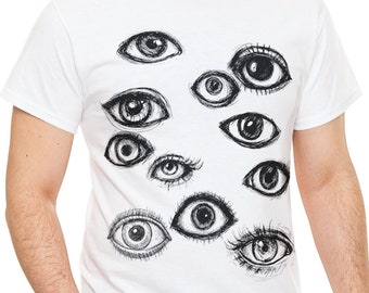 Creepy Eyes Unisex Heavy Cotton Tee