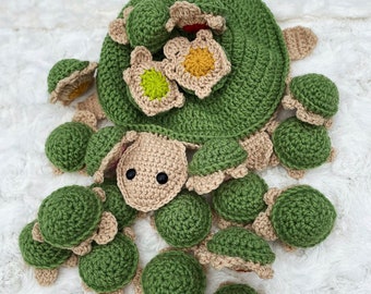 The ORIGINAL Turtle memory game *PATTERN* English pdf ORIGINAL stitched by Kal pattern