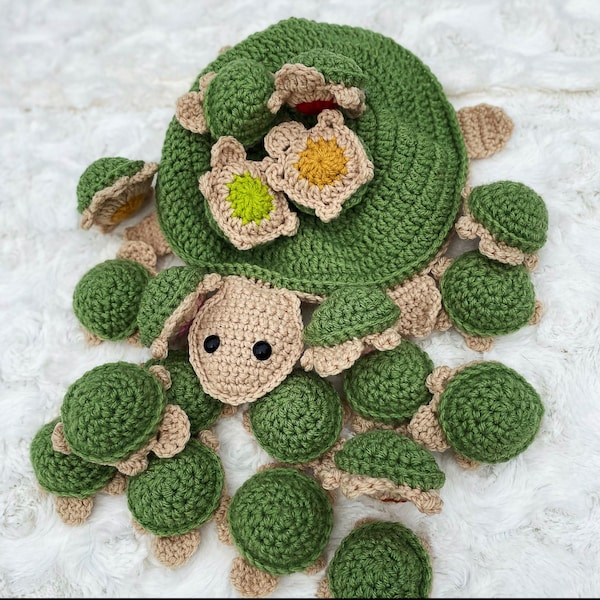 The ORIGINAL Turtle memory game *PATTERN* English pdf ORIGINAL stitched by Kal pattern