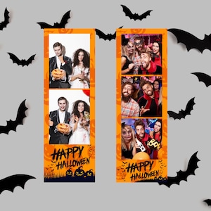 Happy Halloween Photo Booth Template: Scary Pumpkin Design (Digital Download)