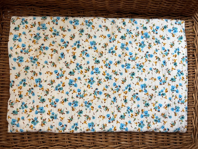 Floral Rib Knit Fabric, 4x2 Rib Fabric, Rib Knit Fabric, Soft Stretchy ...