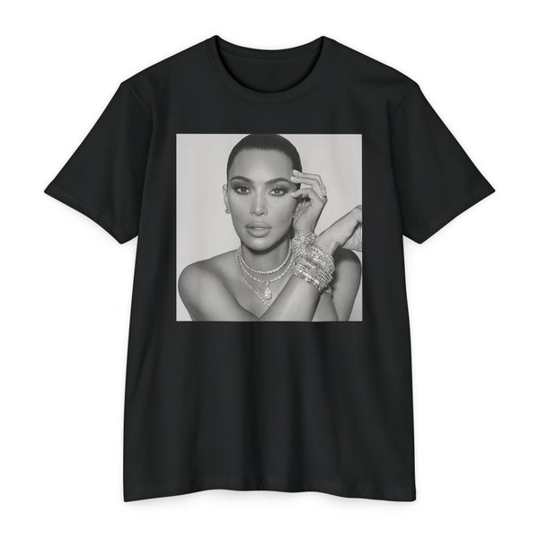 HER | Kim Kardashian Iconic Photoshoot Headshot | Black and White Graphic T-Shirt