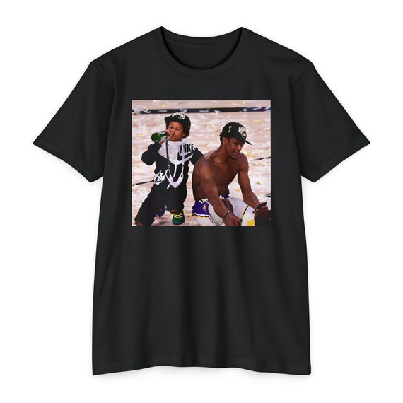 Rajon Rondo Son After NBA Championship Lakers Iconic Photo T shirt Etsy Canada