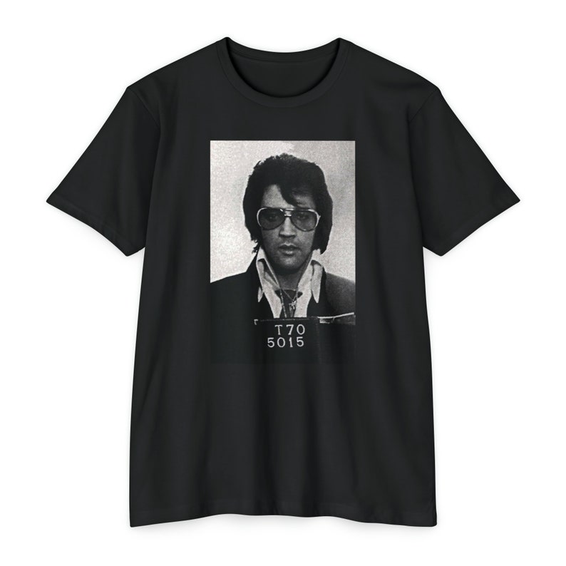elvis mugshot graphic tee