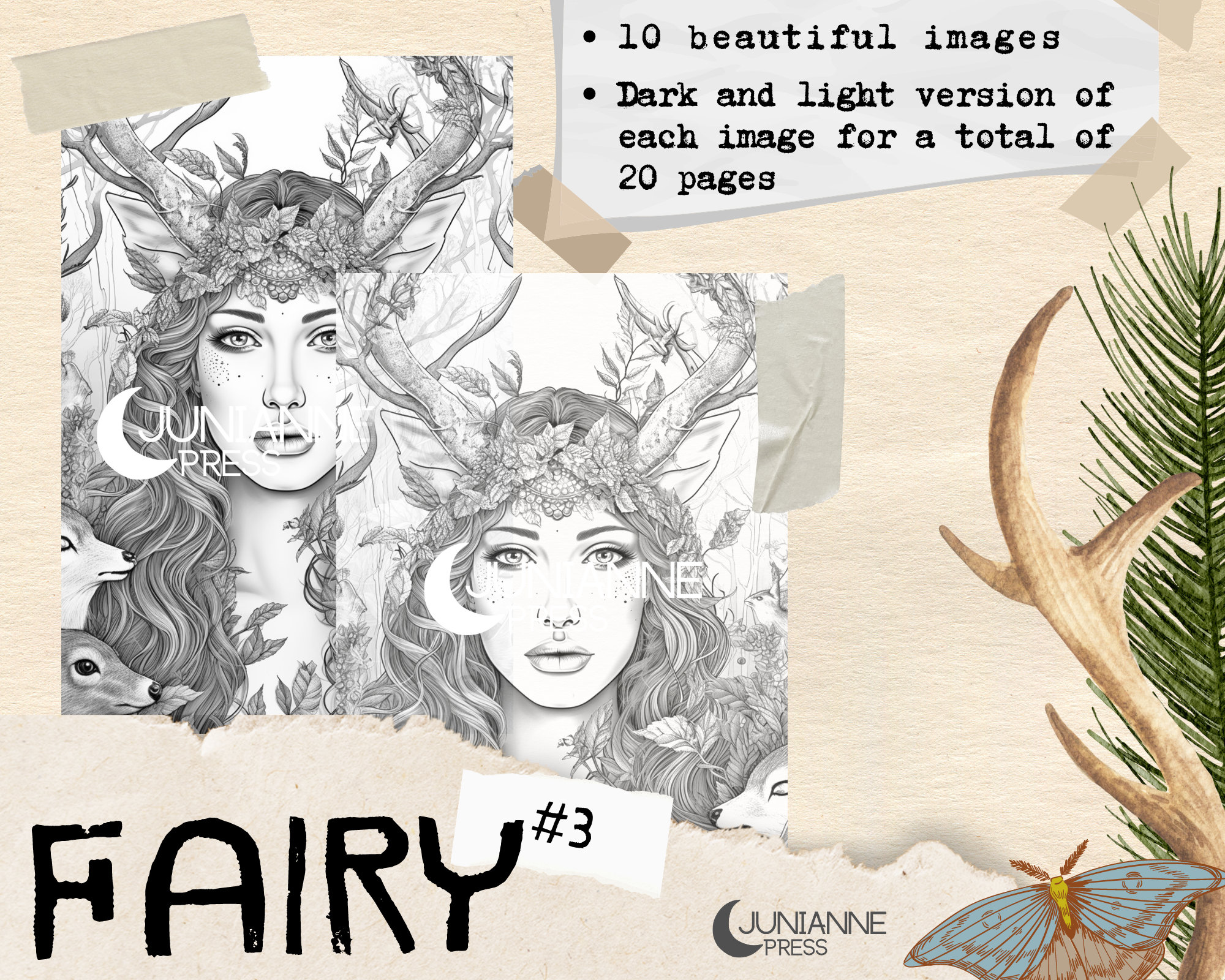 Fairy Vol 3: Coloring Pages of Fairies With Attitude 10 - Etsy