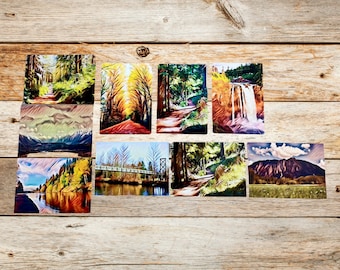 Snoqualmie Valley Flat Card| Mount Si| Snoqualmie Falls| Snoqualmie River| Snoqualmie Valley| Tolt-MacDonald Barn| Obstruction Pass|