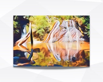 Cherry Creek Falls summer print| Marckworth State Park| Duvall| PNW Waterfall| Gift| Office| Home Decor| PNW Hike|