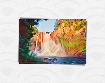 Snoqualmie Lower Falls Print| Snoqualmie Falls| Salish Lodge| PNW Rivers| PNW Waterfalls| Snoqualmie| Home Decor| Office| Gift