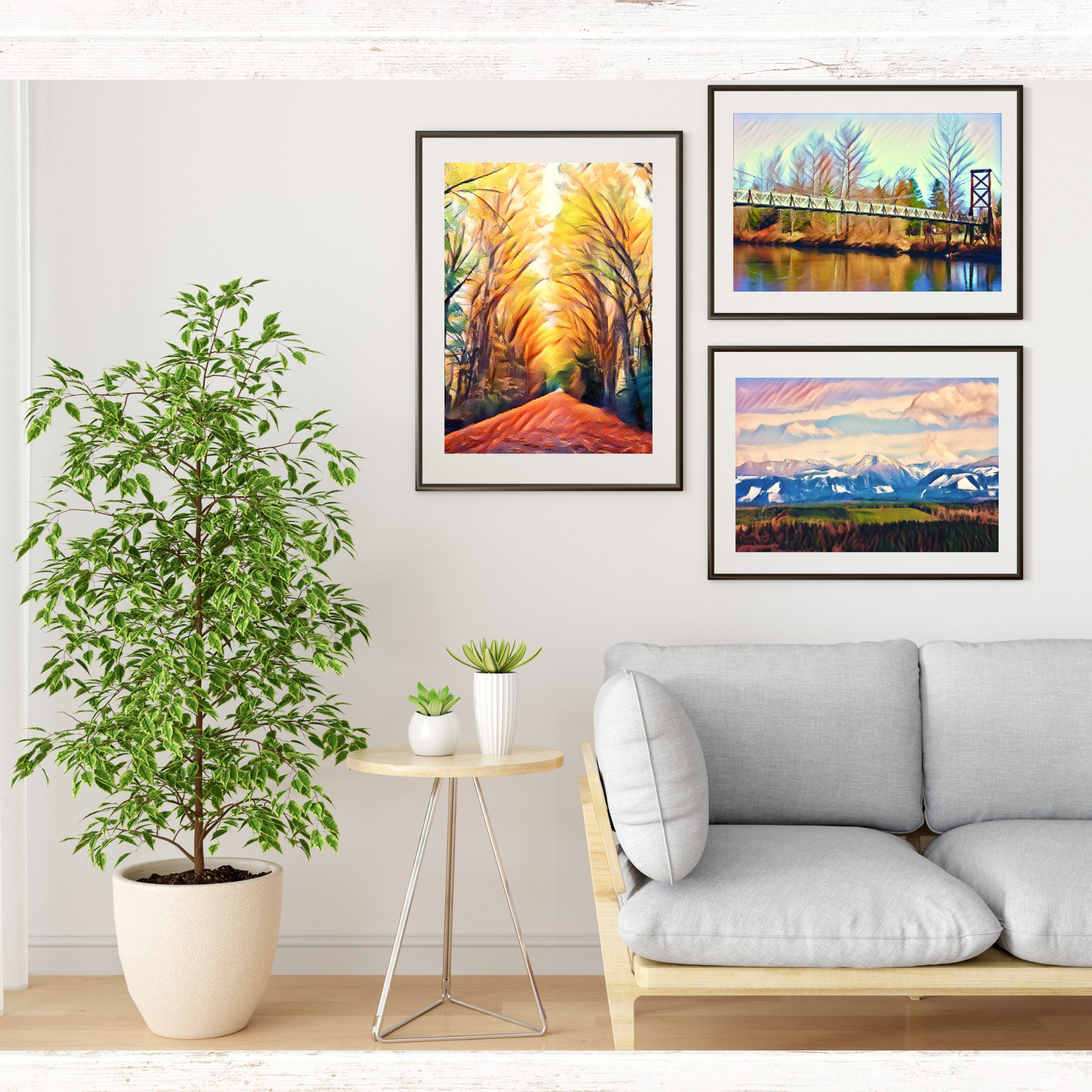 Snoqualmie River Suspension Bridge Print Toltmacdonald Park Snoqualmie