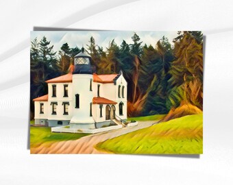 Admiralty Head Lighthouse Print| Whidbey Island| Coupeville| Fort Casey| Washington Lighthouse| Home Decor| Gift|