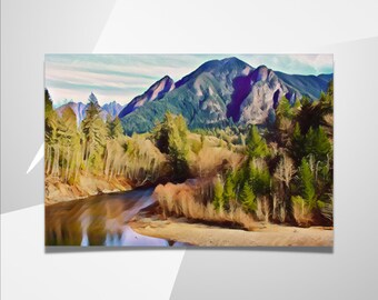 Oxbow Loop Trail: Middle Fork Snoqualmie River| North Bend WA| PNW Hike| Northwest Trail| Gift| Home Decor|