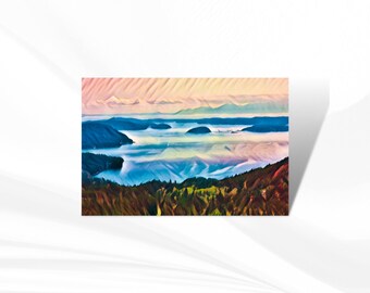 Mount Constitution view| Moran State Park| Orcas Island| San Juan Islands| PNW Landscape| WA Views| Office| Home Decor| Housewarming|