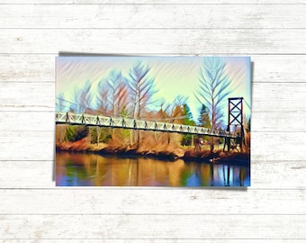 Snoqualmie River Suspension Bridge print| Tolt-MacDonald Park| Snoqualmie Valley| Carnation| PNW Landscapes| PNW Photography| PNW Artwork|