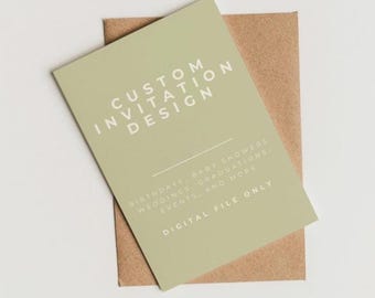 5x7 Custom Invitation Template (Digital Download)