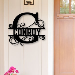 Last Name Metal Sign, Personalized Metal, Last Name Sign, Wedding Gift, Family Name Sign, Monogram Wall Decor, Personalized Wedding