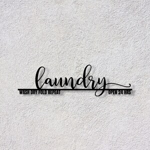 Laundry Metal Sign, Laundry Room Sign, Laundry Room Decor, Metal Art, Rustic Wall Art, Farmhouse Decor, Home Decor, Laundry Sign