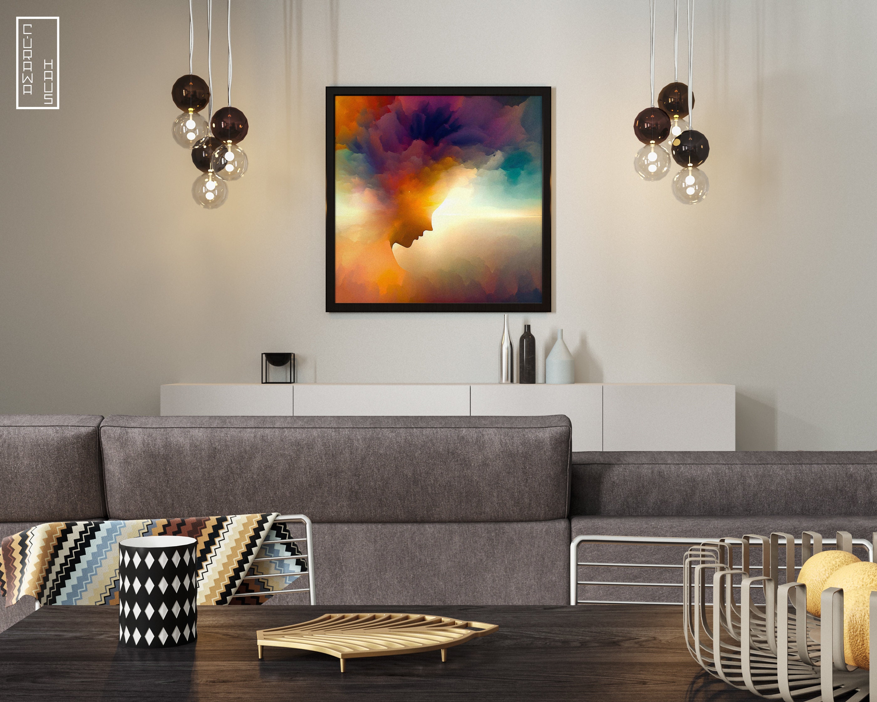 Sense of Self Square Art Wall Digital Image Colorful Breathe Digital ...