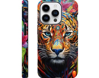 Creative DMT Inspired Jaguar Forest Design - Tough & Flexi Phone Case for iPhone and Samsung