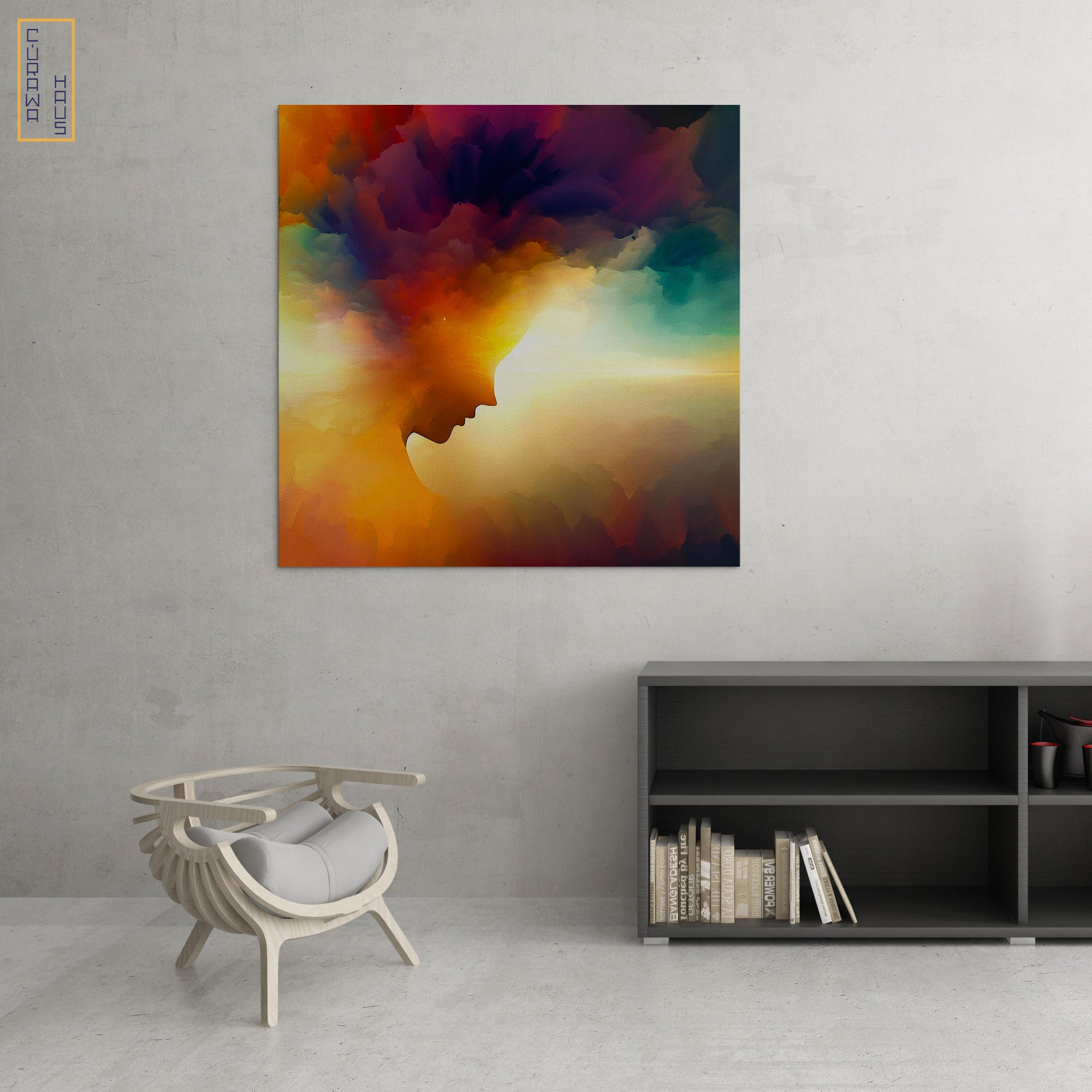 Sense of Self Square Art Wall Digital Image Colorful Breathe Digital ...