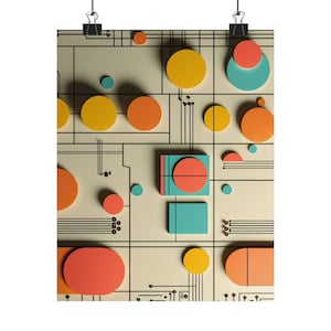 Geometric Art Print, Modern Decor, Abstract Poster, Home Office Wall Art, Gift for Art Lovers, Minimalist Art