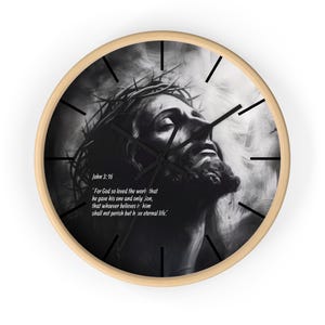 Religious Wall Clock: Inspirational Christian Home Decor