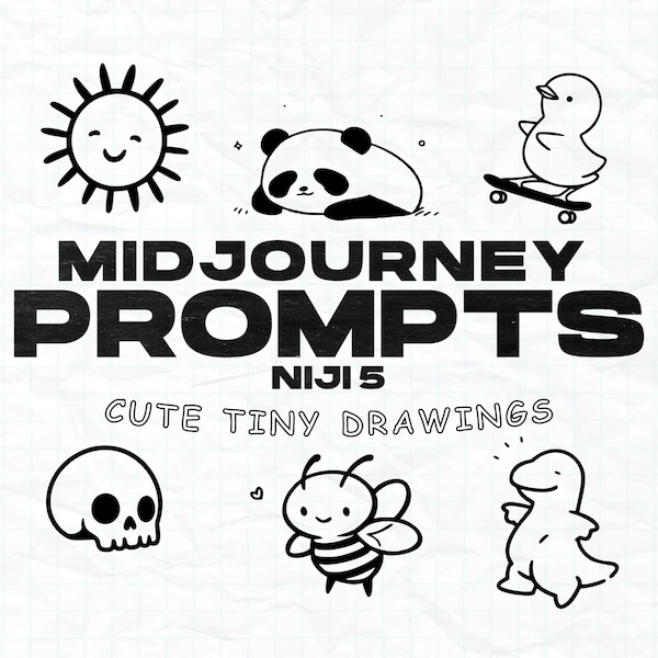 Midjourney Prompts For Cute Tiny Drawings