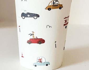Auto Pappbecher (8er Pack) - Auto Geburtstagsfeier und Babyparty - Auto Party Dekorationen - Auto Party Tassen