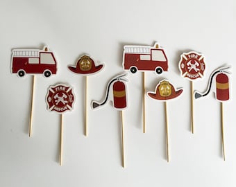 Fire Truck Toppers (8 Count)