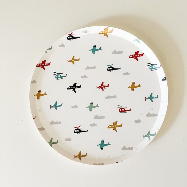 Airplane Small Plate (8 Per Set)