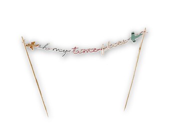 Airplane Cake Banner Time Flies