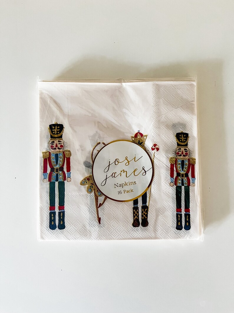 Nutcracker Christmas Napkins Large Etsy