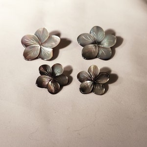 Gray Petals Earrings (two sizes)