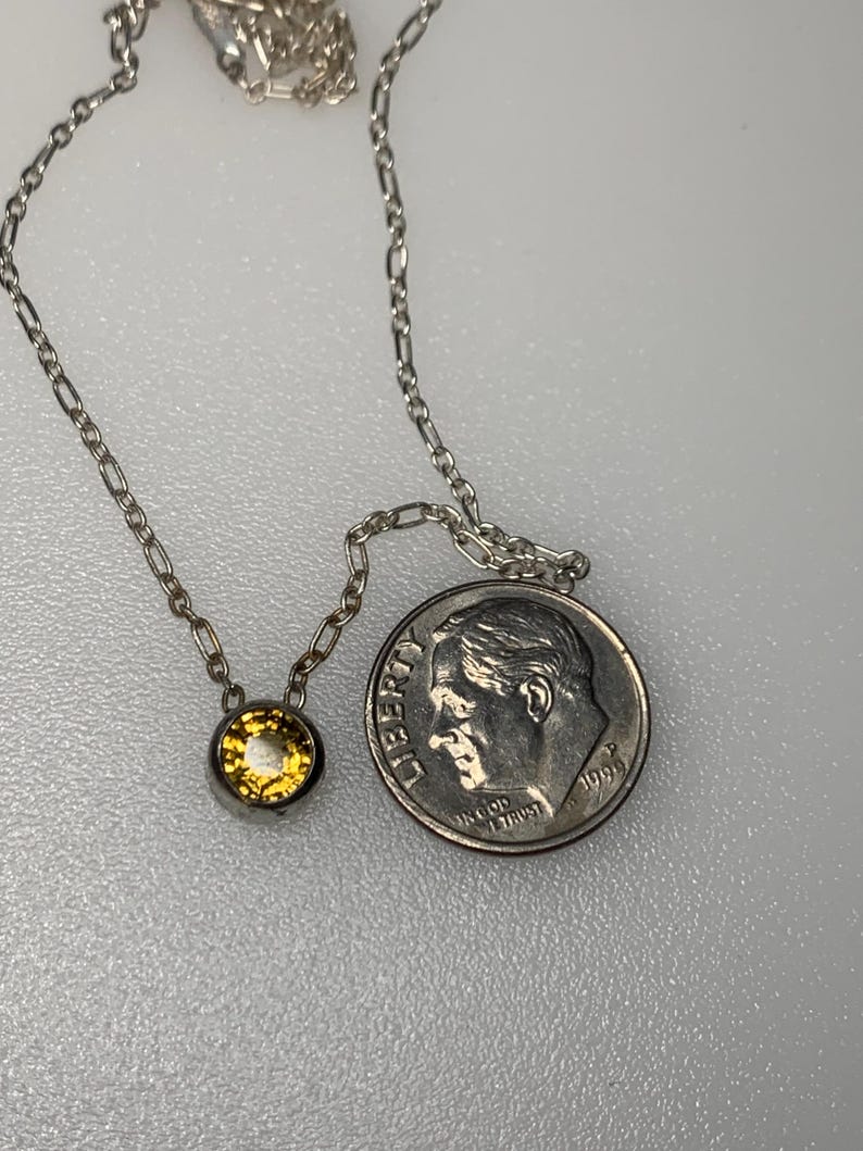 Natural Bright Sunshine Yellow Zircon Necklace. Real, Mined From the