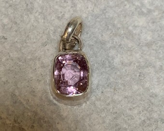 Amazing pink spinel pendant. 1.17 carats set in a handmade, sterling silver setting. Saturated and full of luster as only spinel can deliver